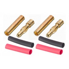 Conector Bullet 4mm (macho + femea + isolador)