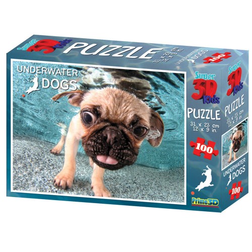 Quebra Cabeça Super 3D Modelo Pug com 100 Peças Multikids