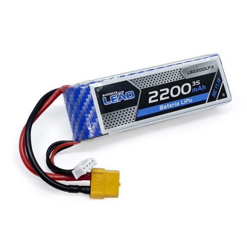 Bateria LiPo 11,1V 2200mAh 3S 30C Leão