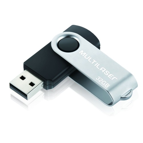 Pen Drive Twist 32GB USB 2.0 Preto Multilaser