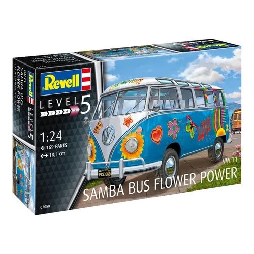 Plastimodelo Kombi VW T1 Flower Power 1:24