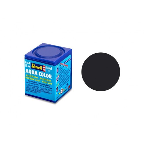 Tinta Aqua Color Revell Preto Fosco