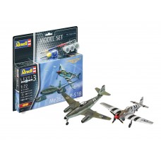 Plastimodelo Messerschmitt Me 262 e P-51B 1:72 com tintas